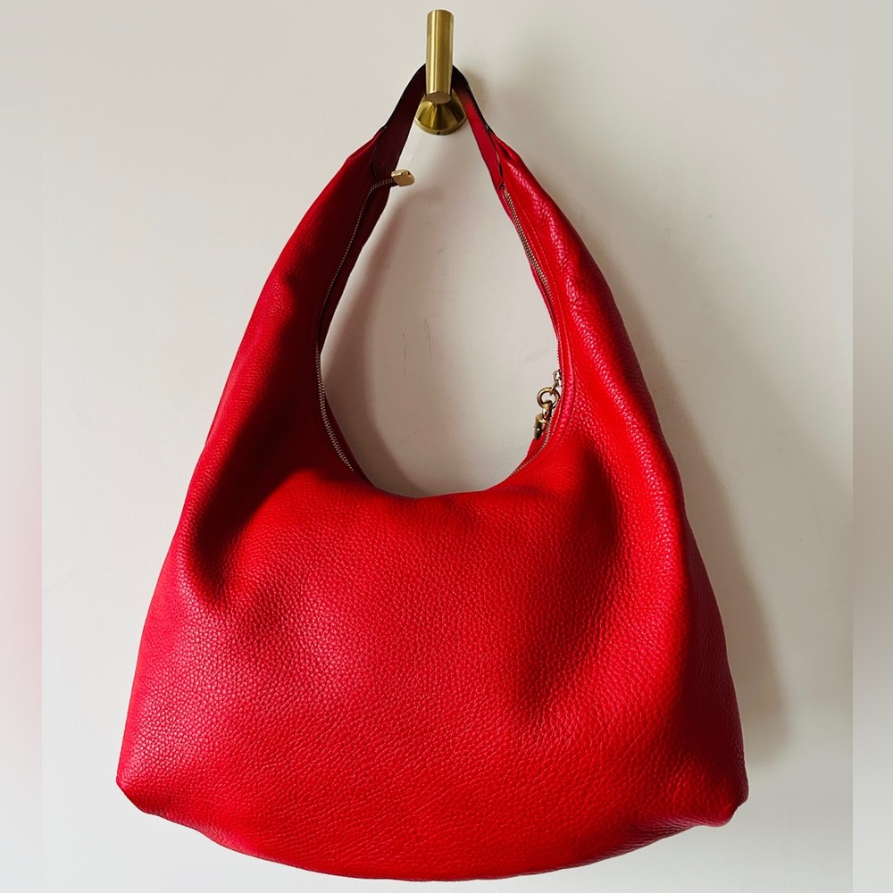Gucci Gucci Red Pebbled Leather Large Soho Hobo Bag - Picture 6 of 17